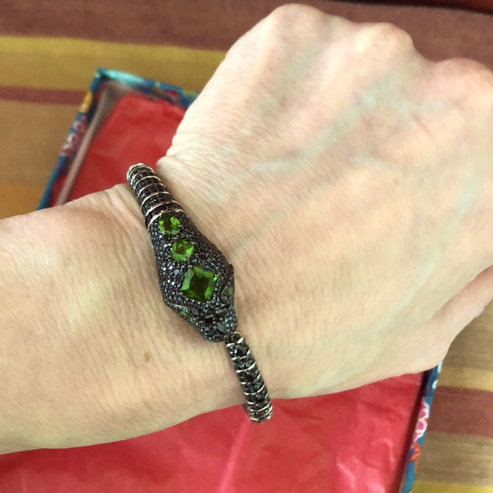 Black Spinel serpent bracelet